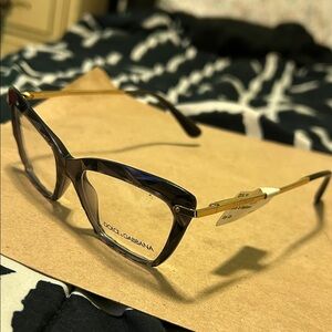 Dolce & Gabbana Women's Glasses in Black and Gold